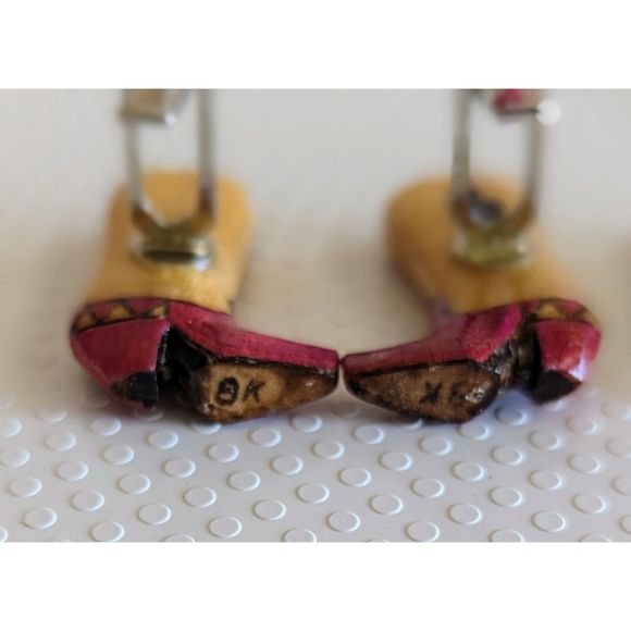 Bundle of two (2) wood cowboy boots cufflinks (Unisex) - Picture 8 of 10